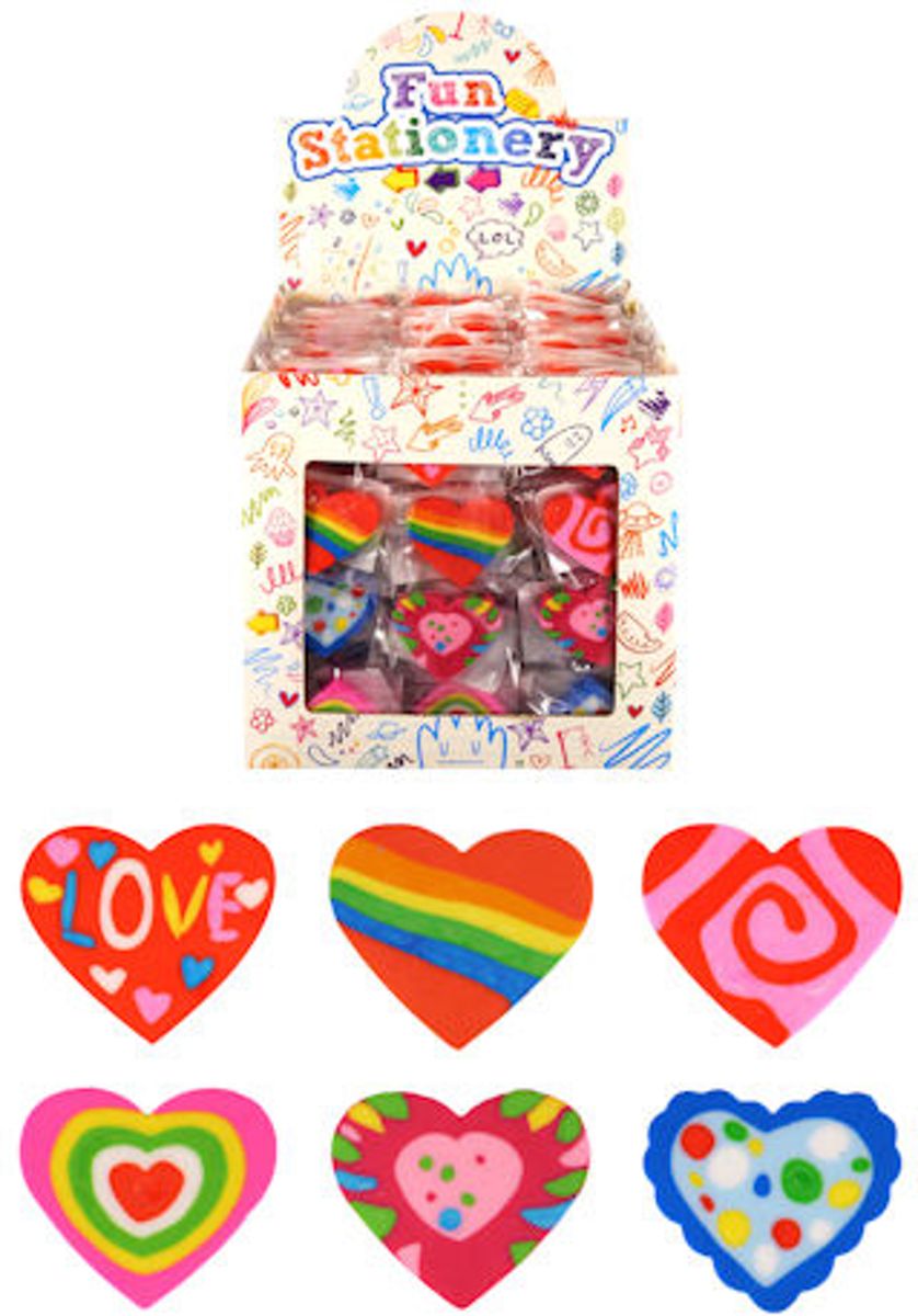 216 Stuks | Gummen - Model: Harten in Traktatiebox (Uitdeelcadeautjes)